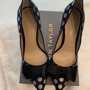Ann Taylor Azra Polka Dot Bow Pump